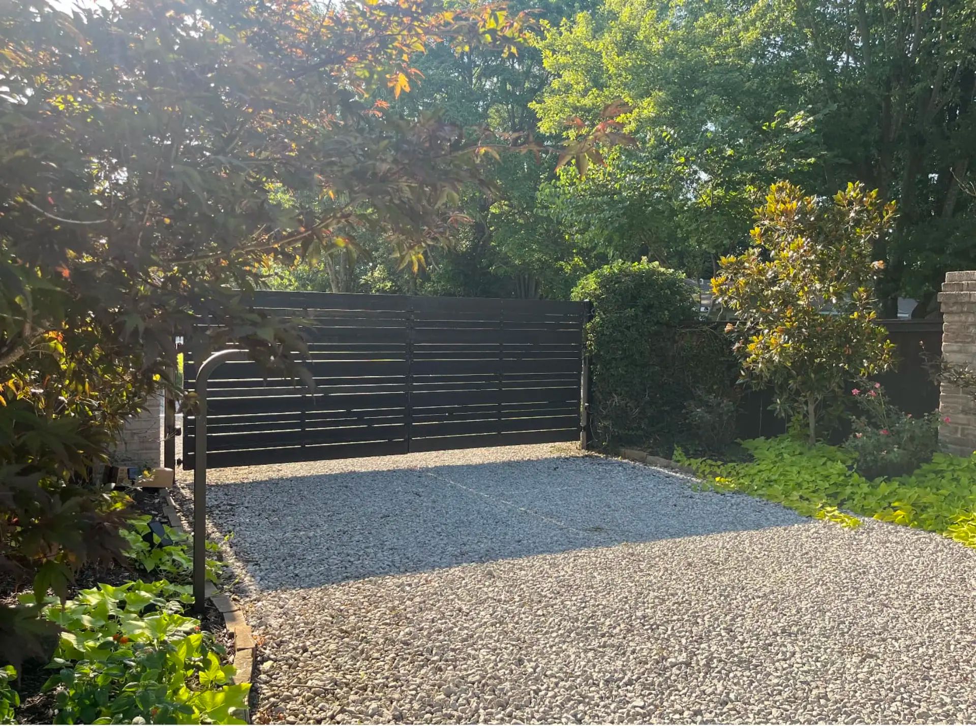 Custom Entry Gate Black Stain